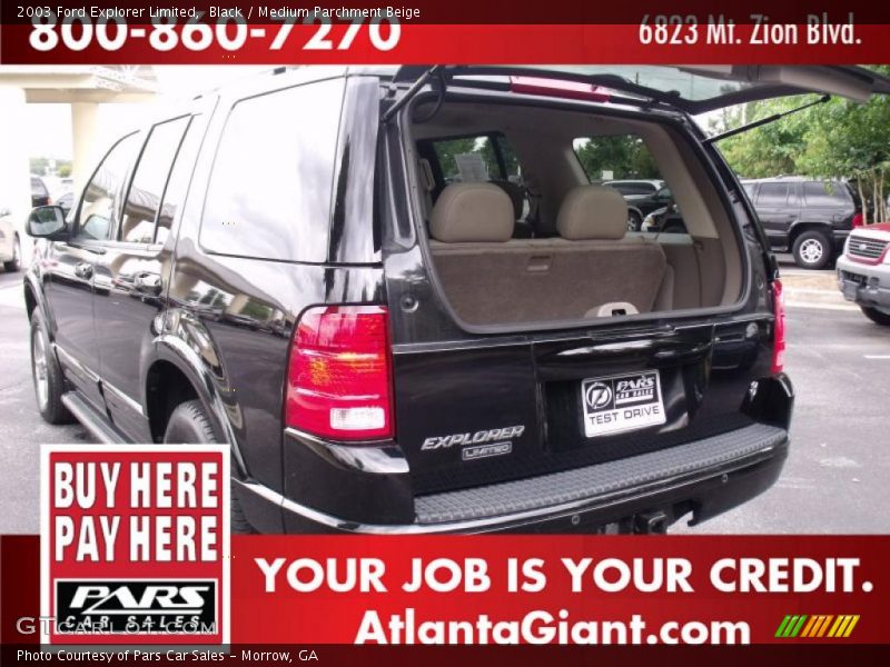 Black / Medium Parchment Beige 2003 Ford Explorer Limited