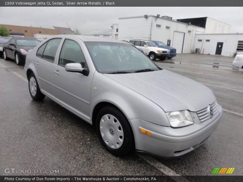 Silver Arrow Metallic / Black 1999 Volkswagen Jetta GL Sedan
