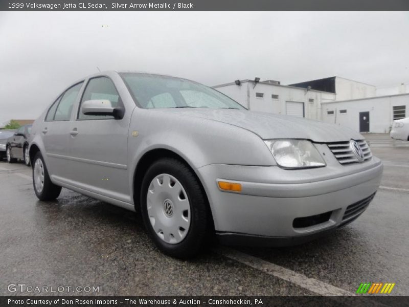 Silver Arrow Metallic / Black 1999 Volkswagen Jetta GL Sedan