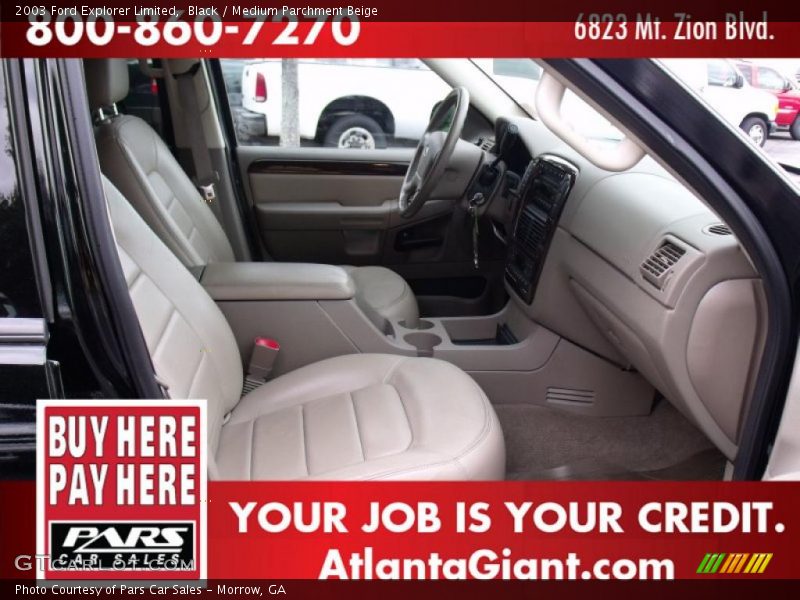 Black / Medium Parchment Beige 2003 Ford Explorer Limited