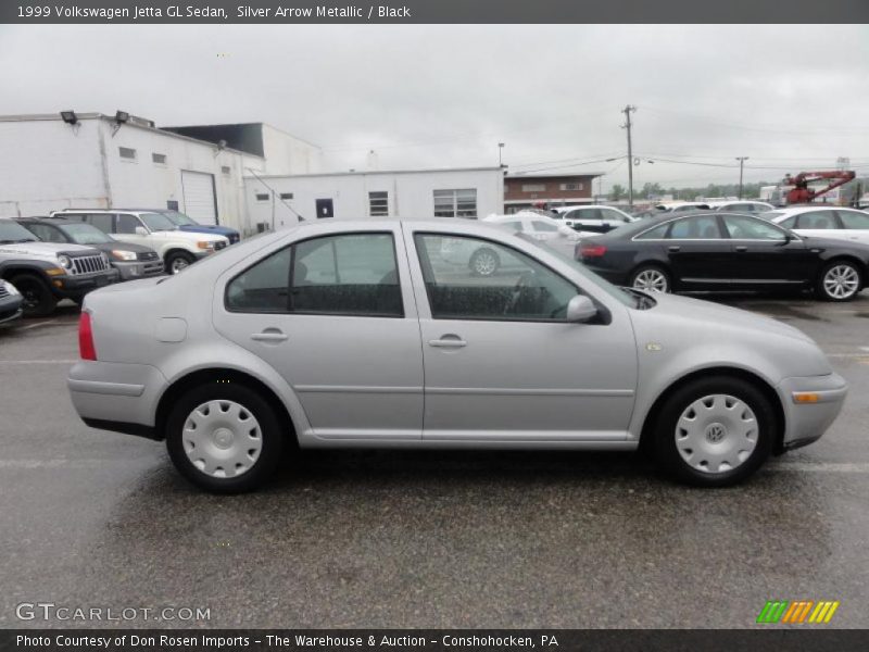 Silver Arrow Metallic / Black 1999 Volkswagen Jetta GL Sedan