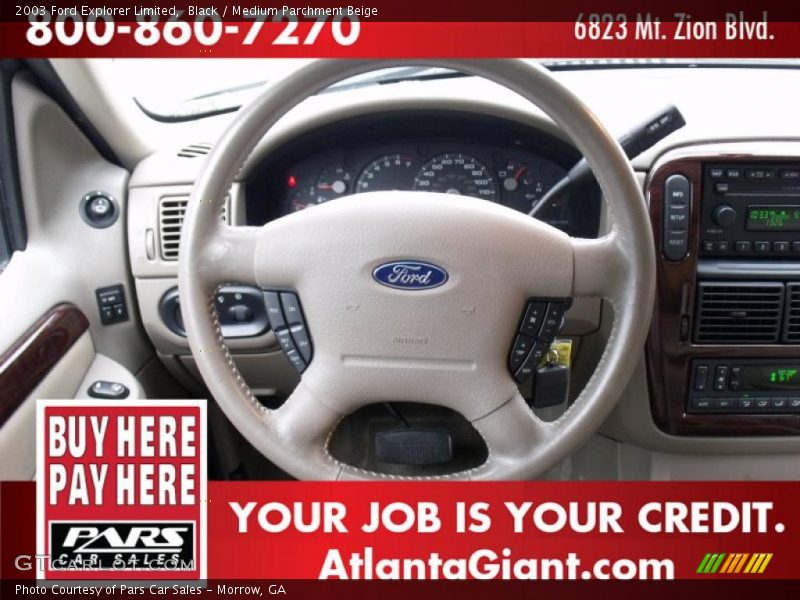 Black / Medium Parchment Beige 2003 Ford Explorer Limited