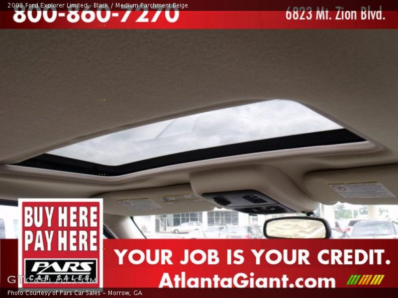 Black / Medium Parchment Beige 2003 Ford Explorer Limited