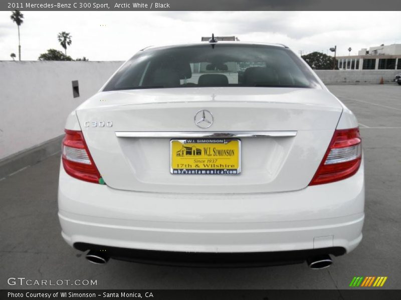 Arctic White / Black 2011 Mercedes-Benz C 300 Sport