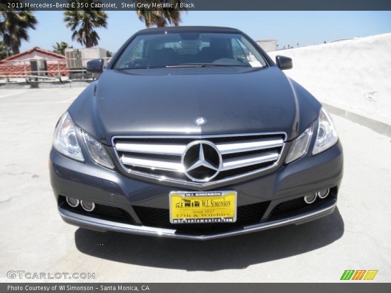 Steel Grey Metallic / Black 2011 Mercedes-Benz E 350 Cabriolet