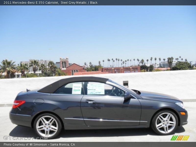Steel Grey Metallic / Black 2011 Mercedes-Benz E 350 Cabriolet