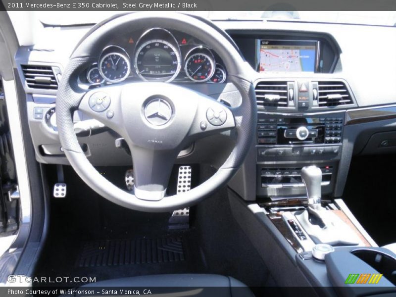 Steel Grey Metallic / Black 2011 Mercedes-Benz E 350 Cabriolet