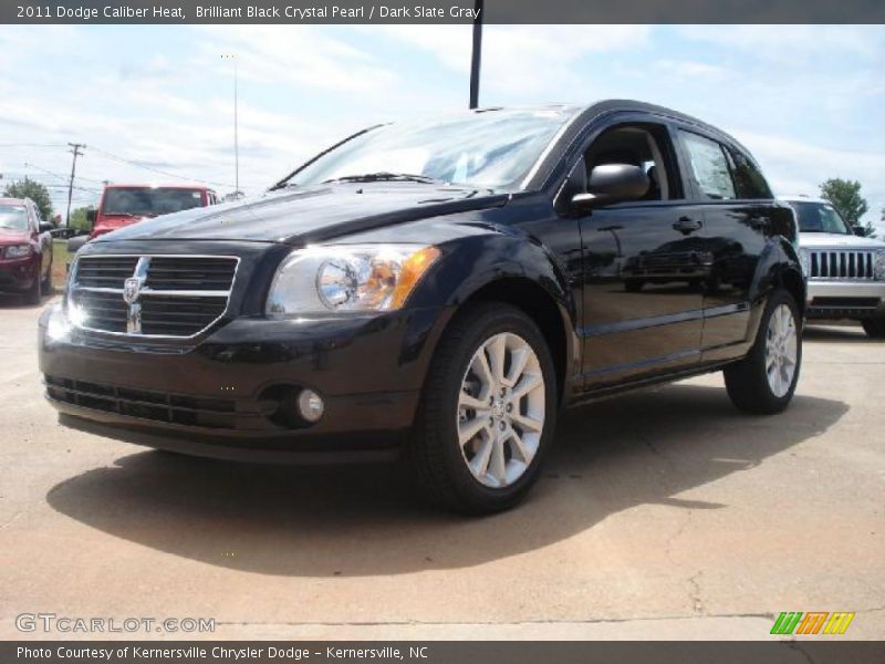 Brilliant Black Crystal Pearl / Dark Slate Gray 2011 Dodge Caliber Heat