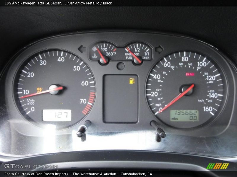 Silver Arrow Metallic / Black 1999 Volkswagen Jetta GL Sedan