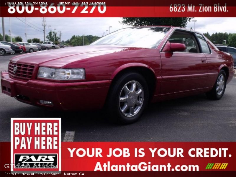 Crimson Red Pearl / Oatmeal 2000 Cadillac Eldorado ETC