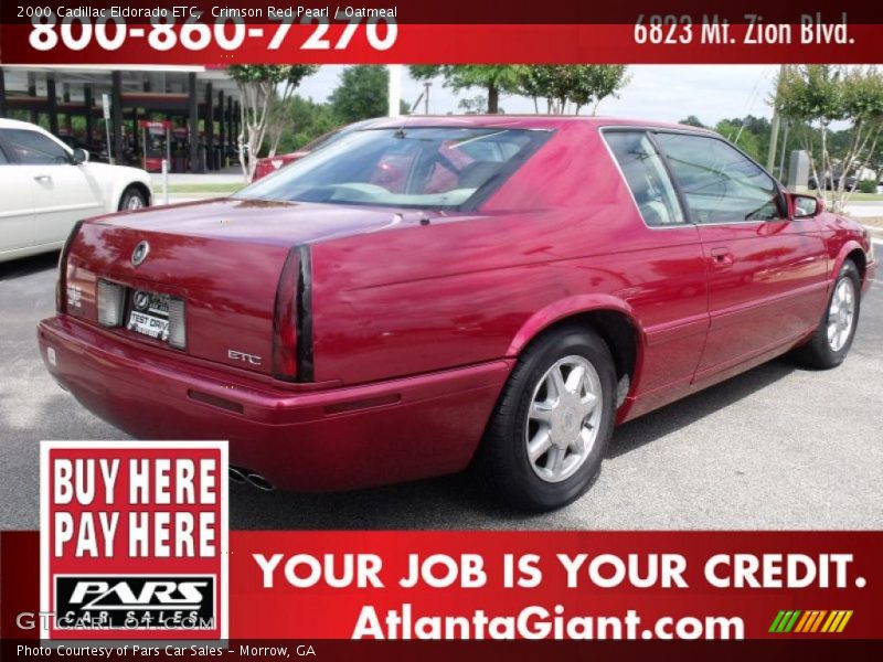 Crimson Red Pearl / Oatmeal 2000 Cadillac Eldorado ETC