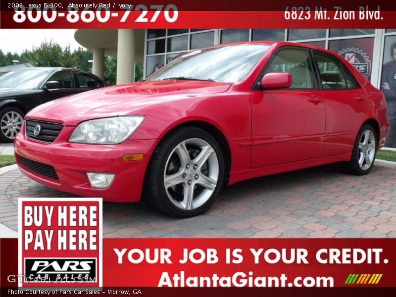 Absolutely Red / Ivory 2002 Lexus IS 300