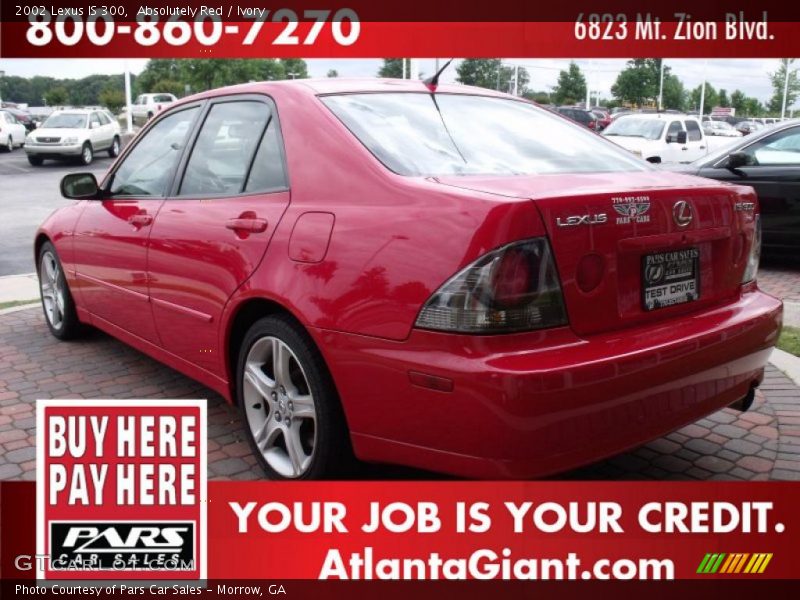 Absolutely Red / Ivory 2002 Lexus IS 300