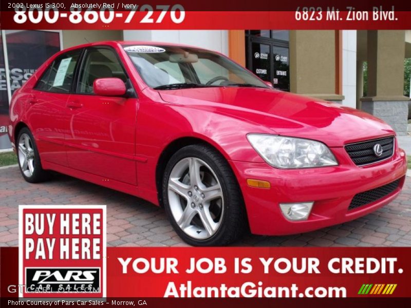 Absolutely Red / Ivory 2002 Lexus IS 300
