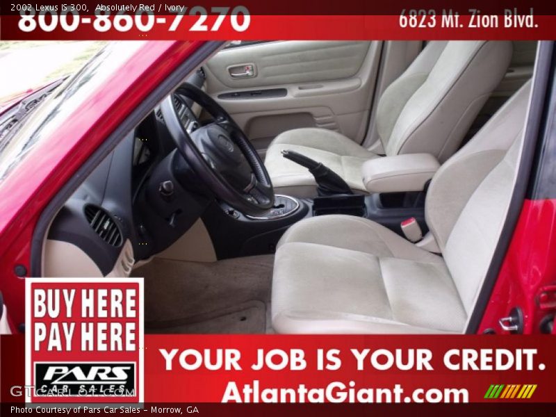 Absolutely Red / Ivory 2002 Lexus IS 300