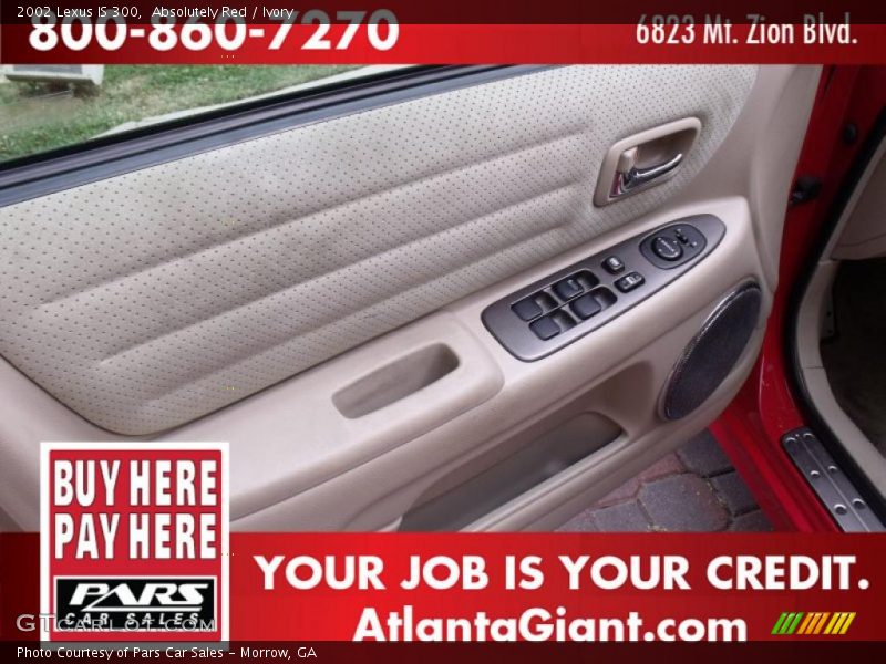 Absolutely Red / Ivory 2002 Lexus IS 300