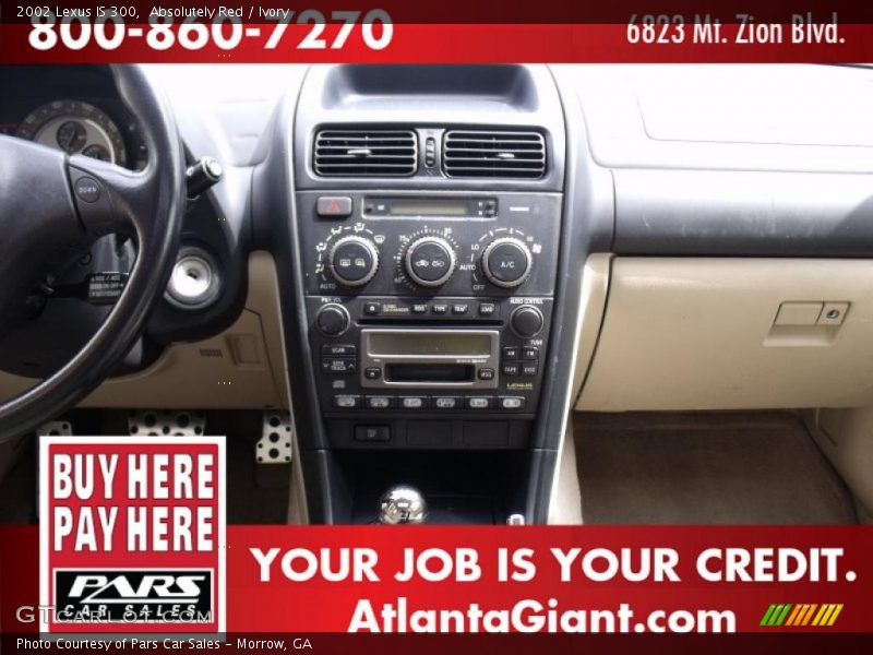Absolutely Red / Ivory 2002 Lexus IS 300