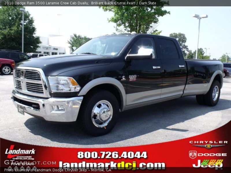 Brilliant Black Crystal Pearl / Dark Slate 2010 Dodge Ram 3500 Laramie Crew Cab Dually