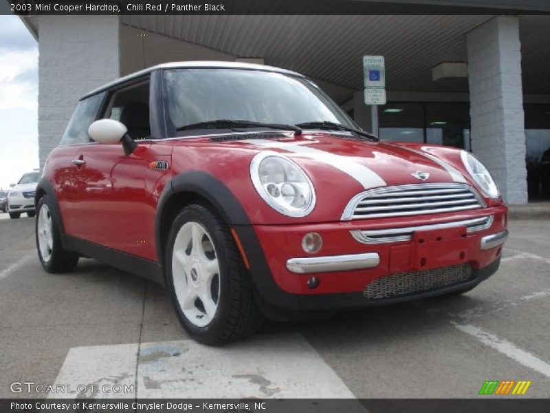 Chili Red / Panther Black 2003 Mini Cooper Hardtop