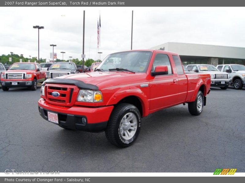 Torch Red / Medium Dark Flint 2007 Ford Ranger Sport SuperCab
