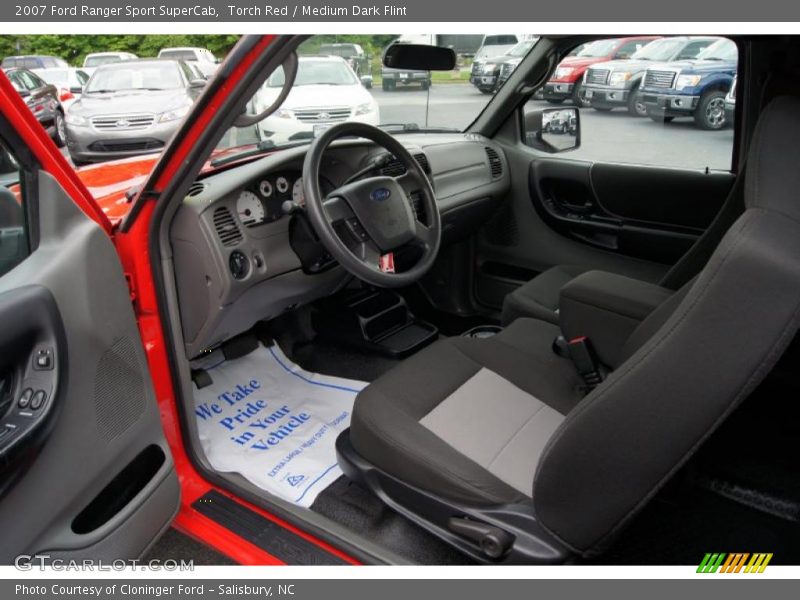 Torch Red / Medium Dark Flint 2007 Ford Ranger Sport SuperCab