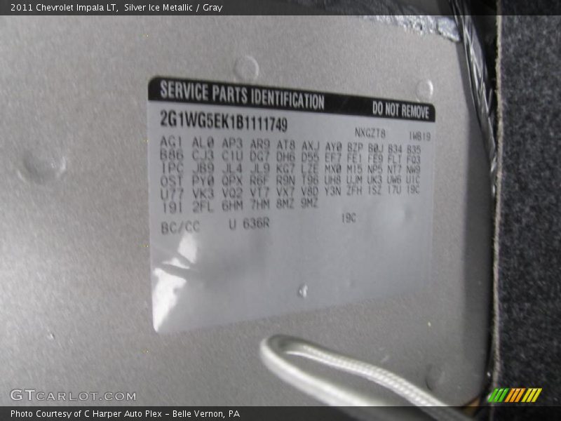 Silver Ice Metallic / Gray 2011 Chevrolet Impala LT