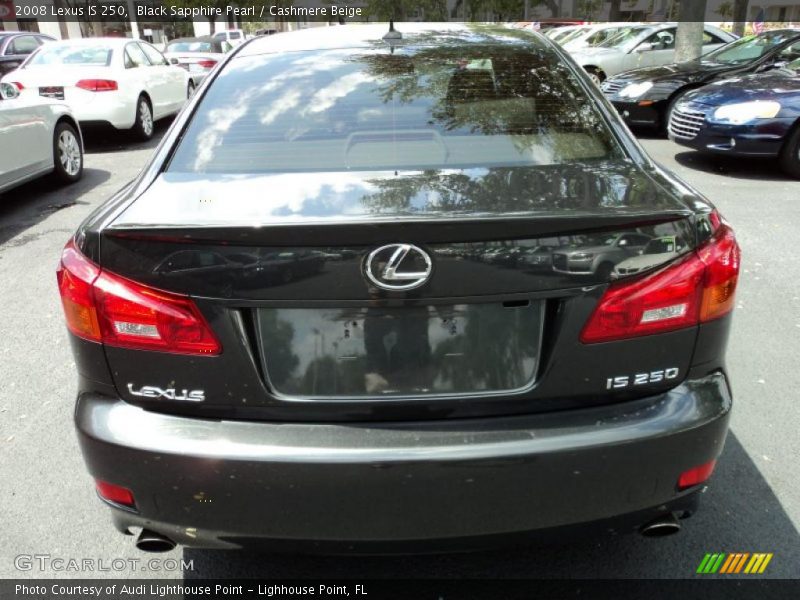 Black Sapphire Pearl / Cashmere Beige 2008 Lexus IS 250