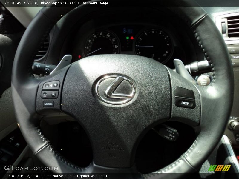 Black Sapphire Pearl / Cashmere Beige 2008 Lexus IS 250