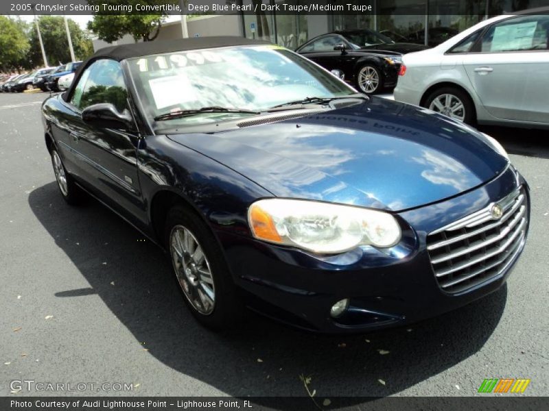 Deep Blue Pearl / Dark Taupe/Medium Taupe 2005 Chrysler Sebring Touring Convertible