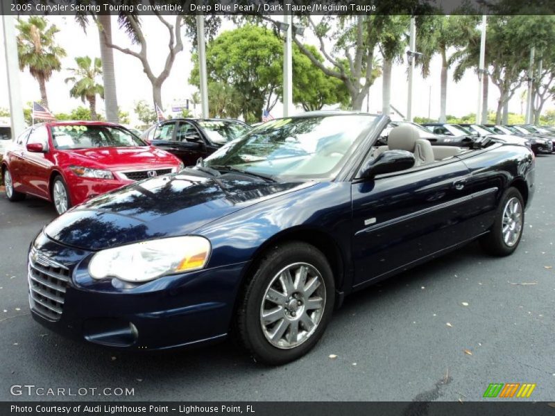 Deep Blue Pearl / Dark Taupe/Medium Taupe 2005 Chrysler Sebring Touring Convertible