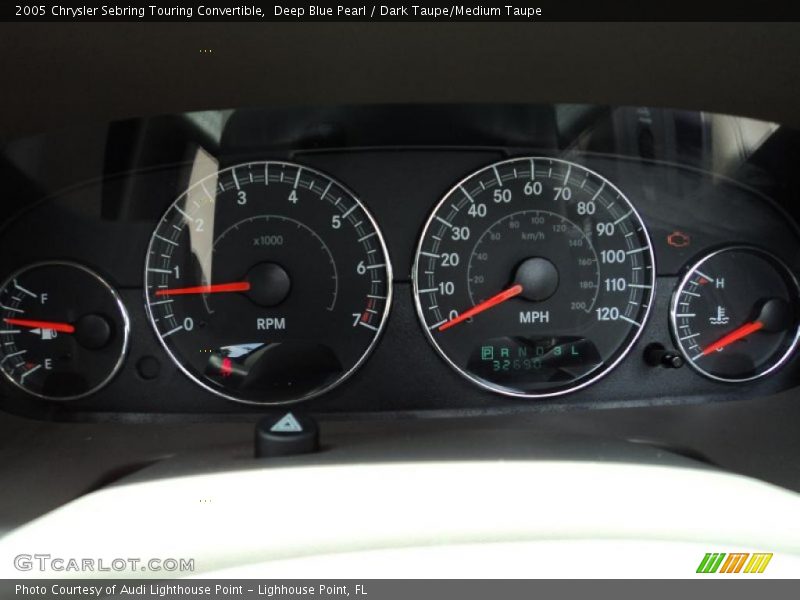 Deep Blue Pearl / Dark Taupe/Medium Taupe 2005 Chrysler Sebring Touring Convertible