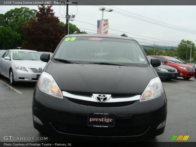 Black / Fawn 2008 Toyota Sienna Limited AWD