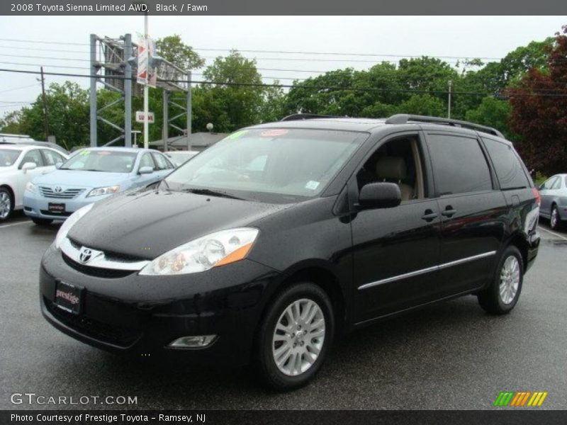 Black / Fawn 2008 Toyota Sienna Limited AWD