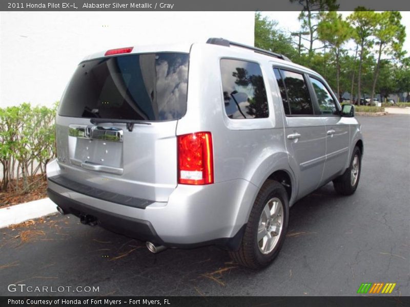 Alabaster Silver Metallic / Gray 2011 Honda Pilot EX-L