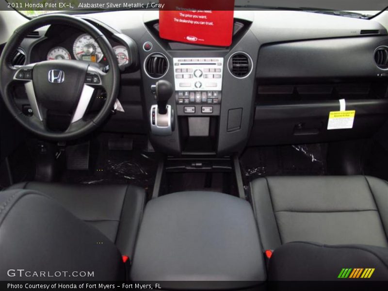Alabaster Silver Metallic / Gray 2011 Honda Pilot EX-L