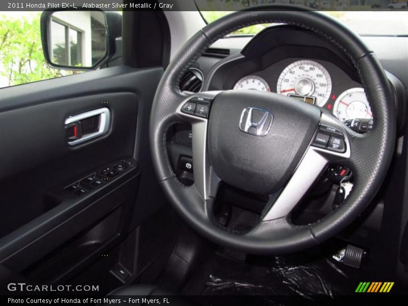 Alabaster Silver Metallic / Gray 2011 Honda Pilot EX-L