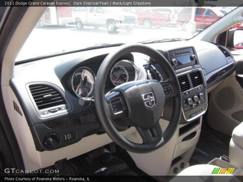 Dark Charcoal Pearl / Black/Light Graystone 2011 Dodge Grand Caravan Express