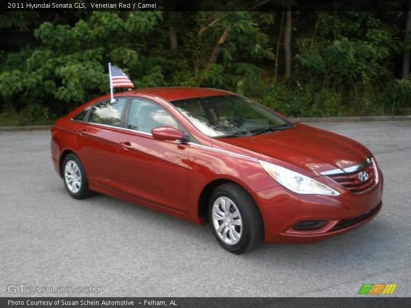 Venetian Red / Camel 2011 Hyundai Sonata GLS