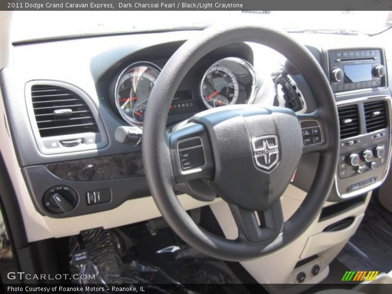 Dark Charcoal Pearl / Black/Light Graystone 2011 Dodge Grand Caravan Express