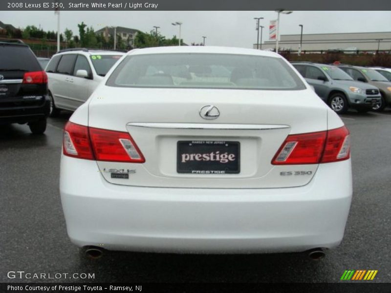 Starfire White Pearl / Light Gray 2008 Lexus ES 350