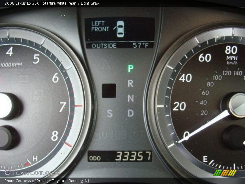 Starfire White Pearl / Light Gray 2008 Lexus ES 350