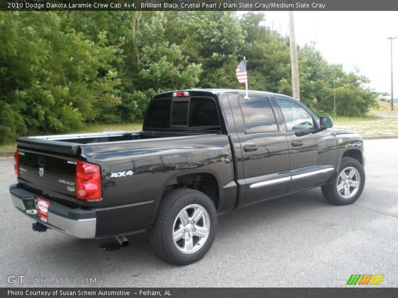 Brilliant Black Crystal Pearl / Dark Slate Gray/Medium Slate Gray 2010 Dodge Dakota Laramie Crew Cab 4x4