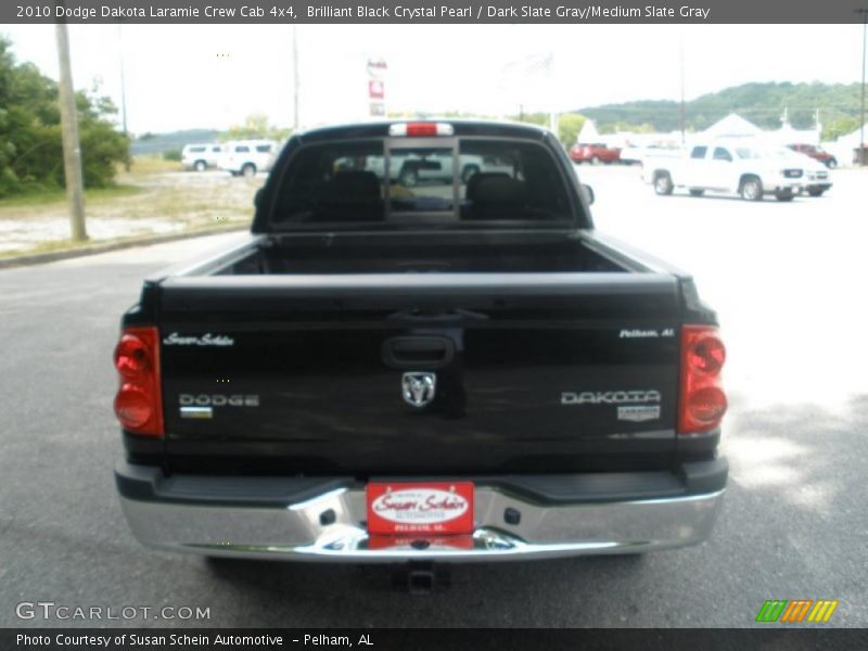 Brilliant Black Crystal Pearl / Dark Slate Gray/Medium Slate Gray 2010 Dodge Dakota Laramie Crew Cab 4x4
