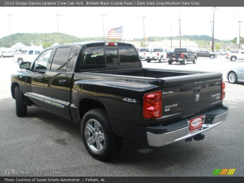 Brilliant Black Crystal Pearl / Dark Slate Gray/Medium Slate Gray 2010 Dodge Dakota Laramie Crew Cab 4x4