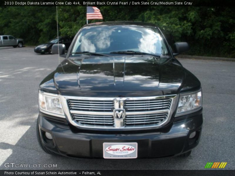 Brilliant Black Crystal Pearl / Dark Slate Gray/Medium Slate Gray 2010 Dodge Dakota Laramie Crew Cab 4x4