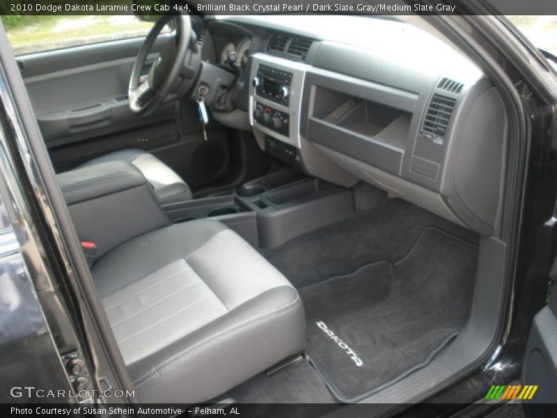 Brilliant Black Crystal Pearl / Dark Slate Gray/Medium Slate Gray 2010 Dodge Dakota Laramie Crew Cab 4x4