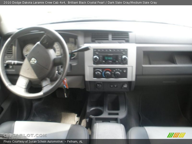 Brilliant Black Crystal Pearl / Dark Slate Gray/Medium Slate Gray 2010 Dodge Dakota Laramie Crew Cab 4x4