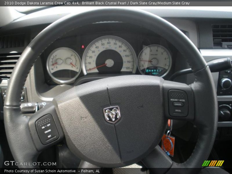 Brilliant Black Crystal Pearl / Dark Slate Gray/Medium Slate Gray 2010 Dodge Dakota Laramie Crew Cab 4x4