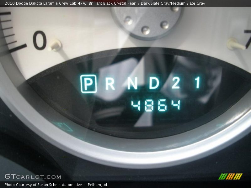 Brilliant Black Crystal Pearl / Dark Slate Gray/Medium Slate Gray 2010 Dodge Dakota Laramie Crew Cab 4x4