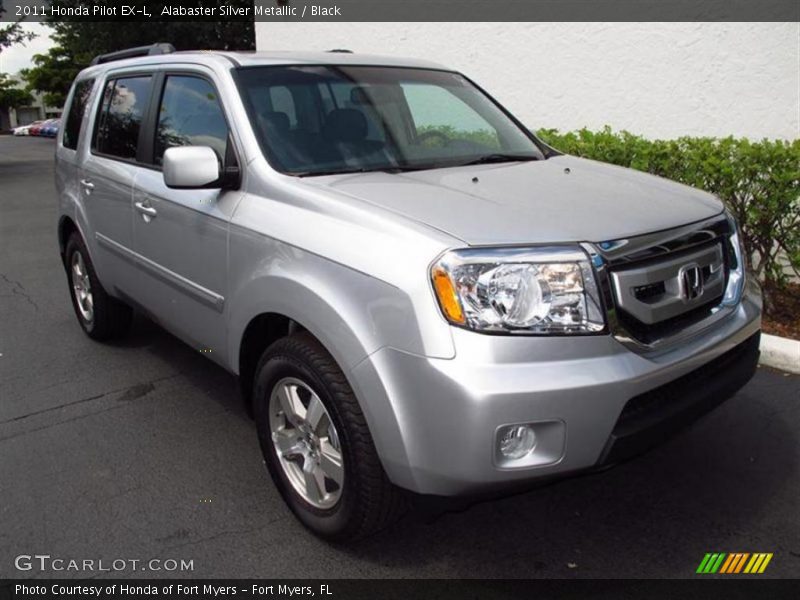 Alabaster Silver Metallic / Black 2011 Honda Pilot EX-L
